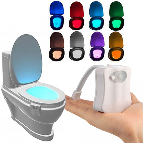 LAMPKA LED DO WC TOALETY CZUJNIK RUCHU i ŚWIATŁA LAMPKA LED DO WC TOALETY CZUJNIK RUCHU i ŚWIATŁA